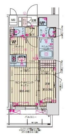 プレサンス難波マジョリティの物件間取画像